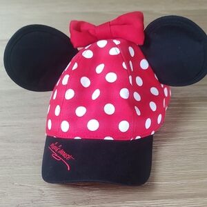 Disney Parks Minnie Mouse Polka Dot Ear Baseball Cap – Youth